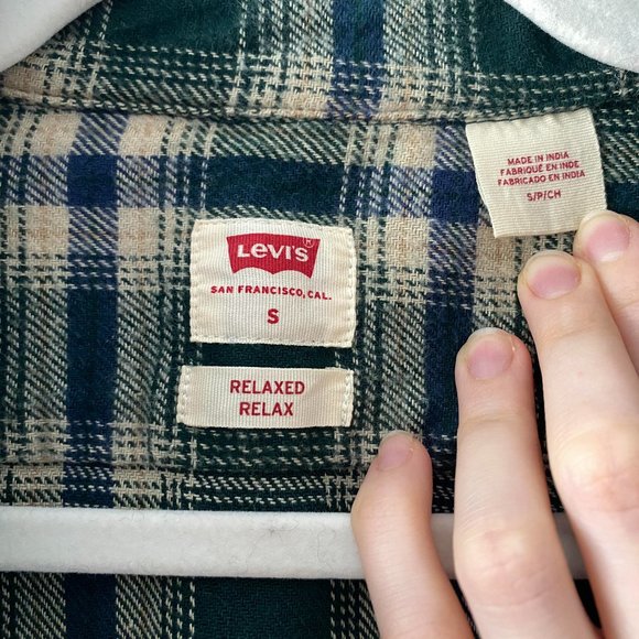Levi's® Premium - Casual Button Down - Green - Relaxed - Small Shirt - Picture 4 of 7